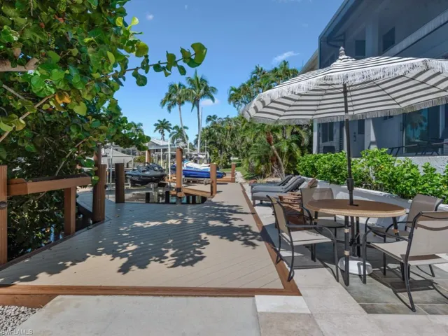 Dock area with boat lift