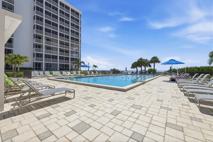 Pool with private beach access