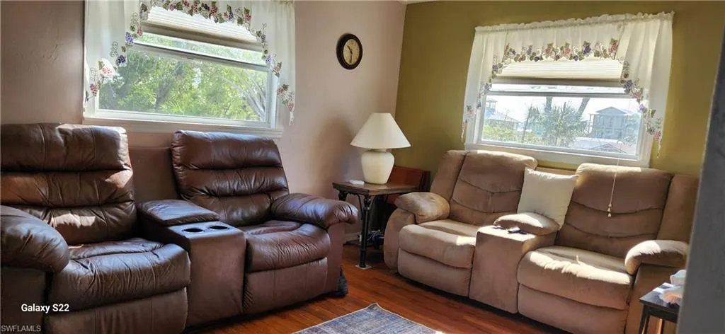 Living room featuring wood-type flooring