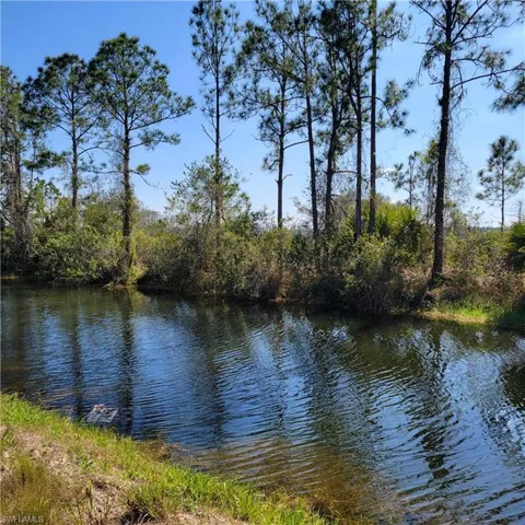 View of the canal behind the lot looking to the West