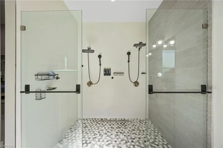 Bathroom with a stall shower