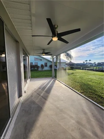 Rear Screened Lanai with Two (2) Ceiling Fans