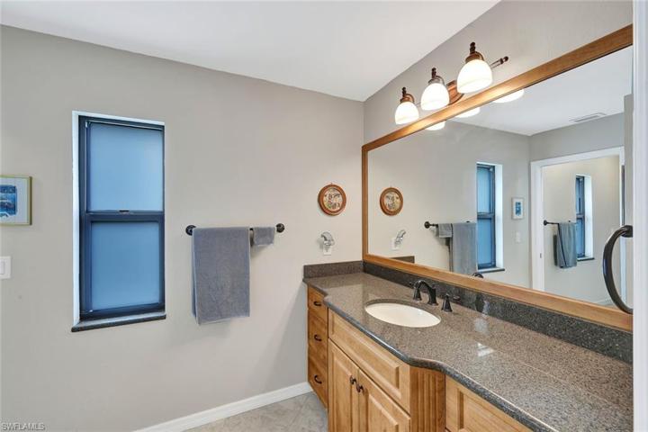 LARGE Updated 2nd bathroom with custom vanity.