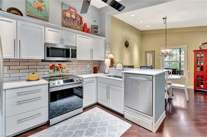 Dishwasher is raised to bar height, convenient!