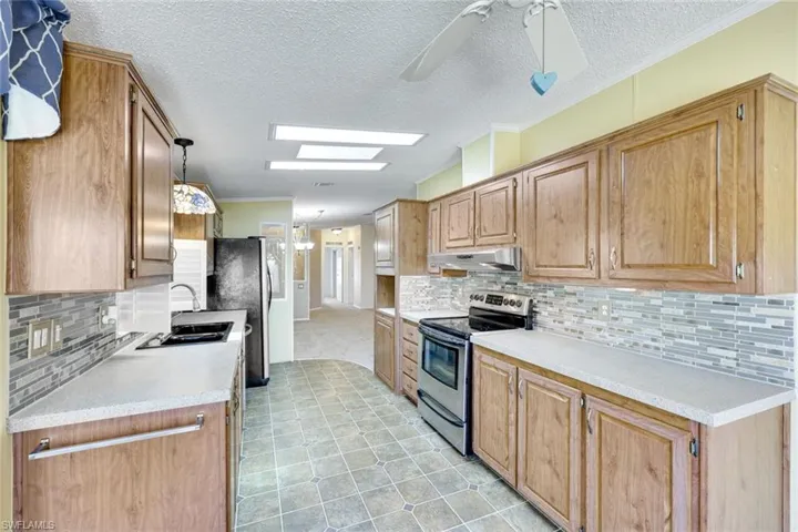The Kitchen and Bathrooms feature a skylight in the ceiling for sun or moon light 24/7!