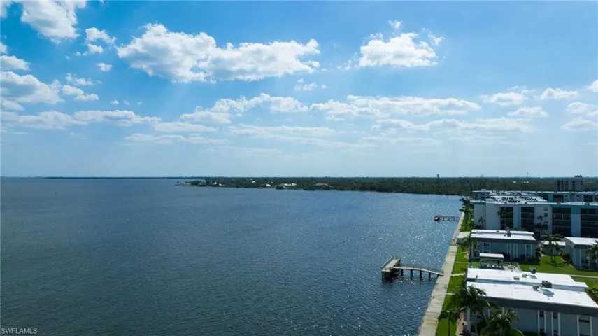 A birds eye (drone) view of the surrounding area. Miles of water!