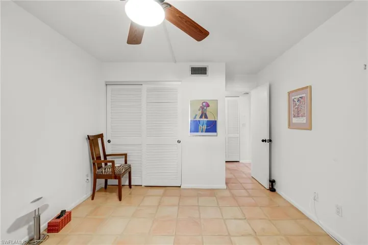 The lovely Spanish tile throughout the home helps keep it nice an cool. And easy to clean!