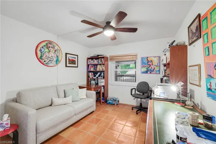 This bedroom is currently being used as an office