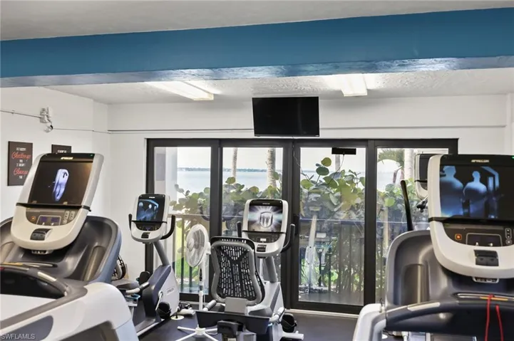 You get a water view while working out