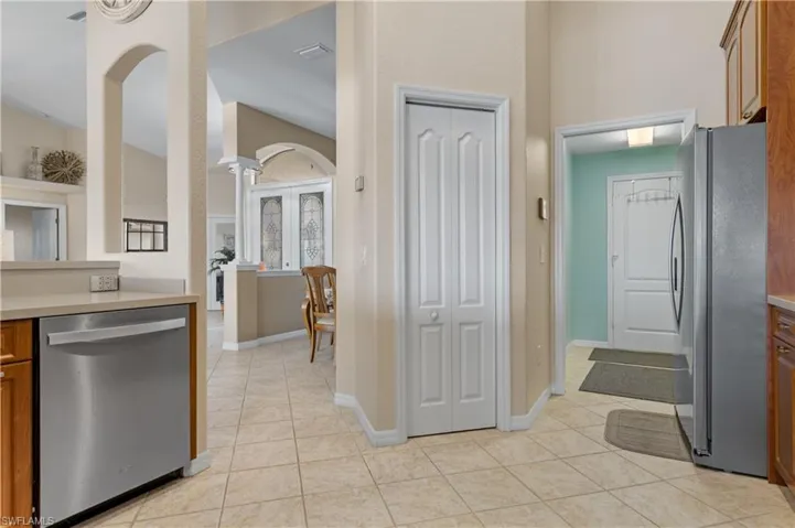 Kitchen, pantry and laundry room