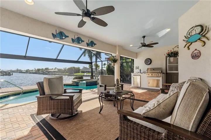 Lanai and outdoor kitchen