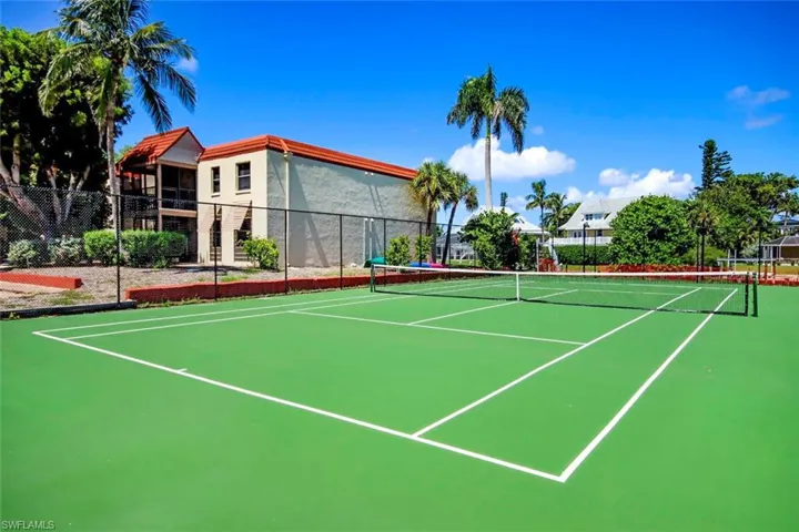 View of tennis court
