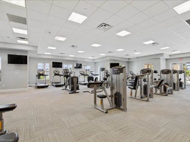 Gym with a drop ceiling