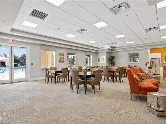 Building lobby featuring a paneled ceiling