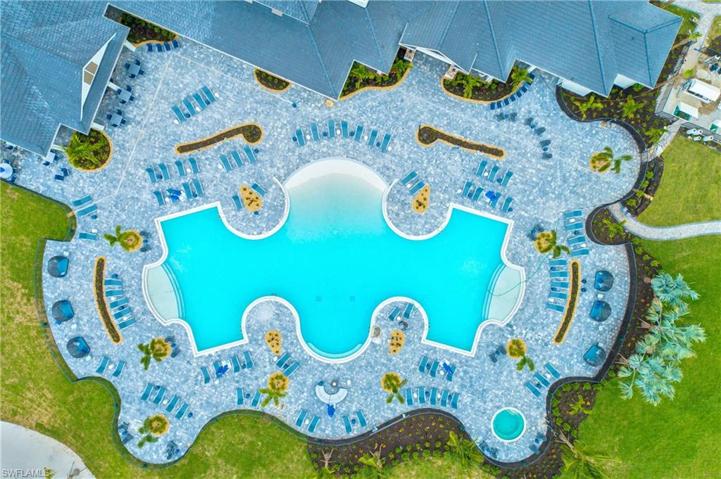 Enjoy the gentle lake breezes at this resort style pool and spa which overlooks Wildblue Lake