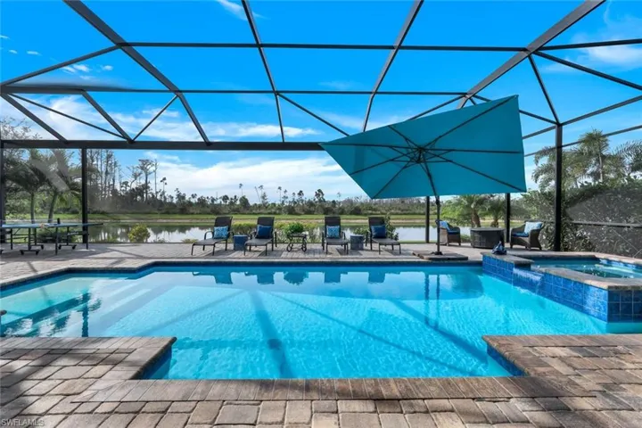 Bask in the Florida sun with coveted SOUTHERN EXPOSURE and a huge extended lanai with custom pool and spa.