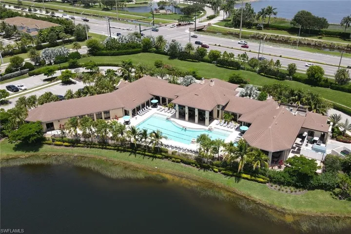 Bird's eye view of the amenity center