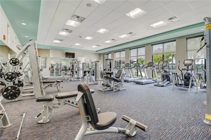 Amenity center fitness area