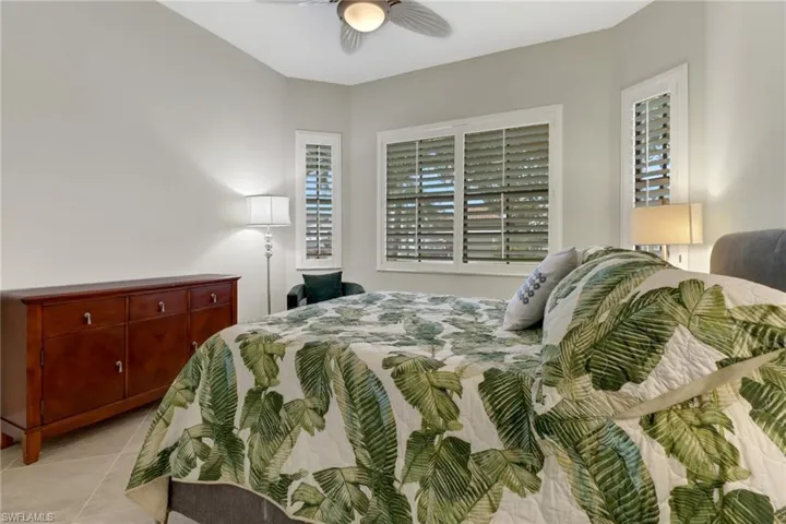 Tiled light & bright second bedroom