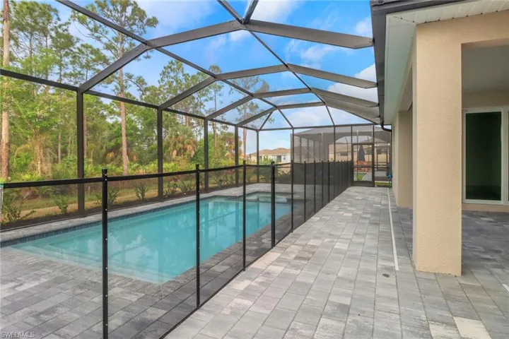 Pool with a patio and a lanai