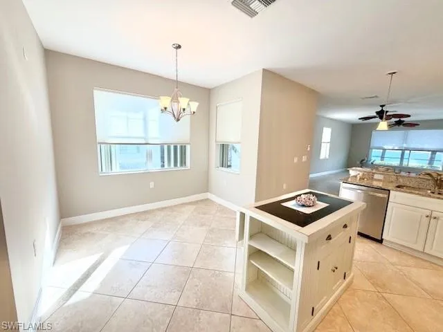 Kitchen Dining with furniture removed and new paint October 2025