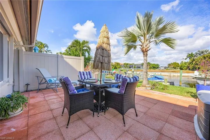 View of patio featuring outdoor dining space