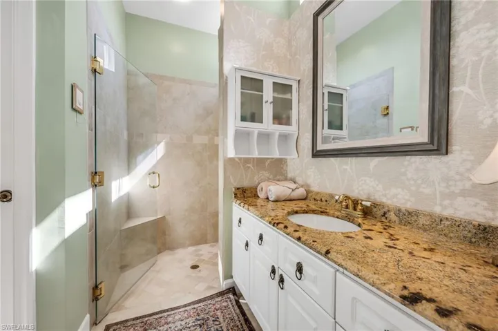 One of two of the bathrooms on one wing of the Primary Bedroom