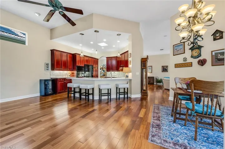 Breakfast area looking into open kitchen.