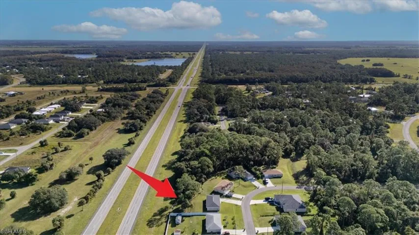 View of property location with a highway