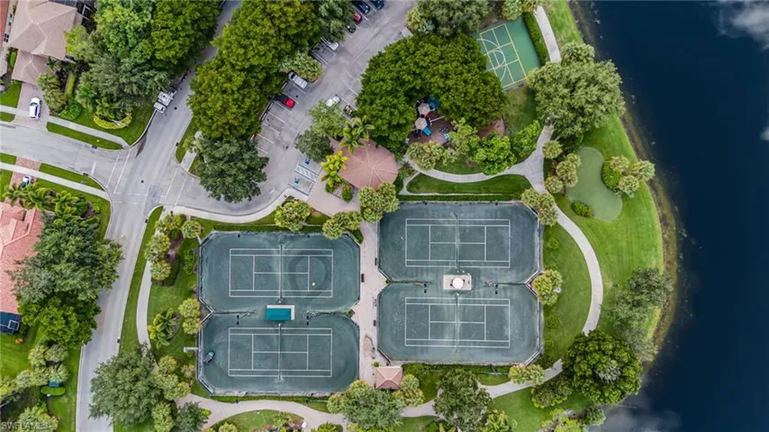 Aerial View of Sports Courts