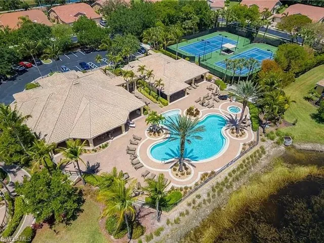 Aerial view of clubhouse