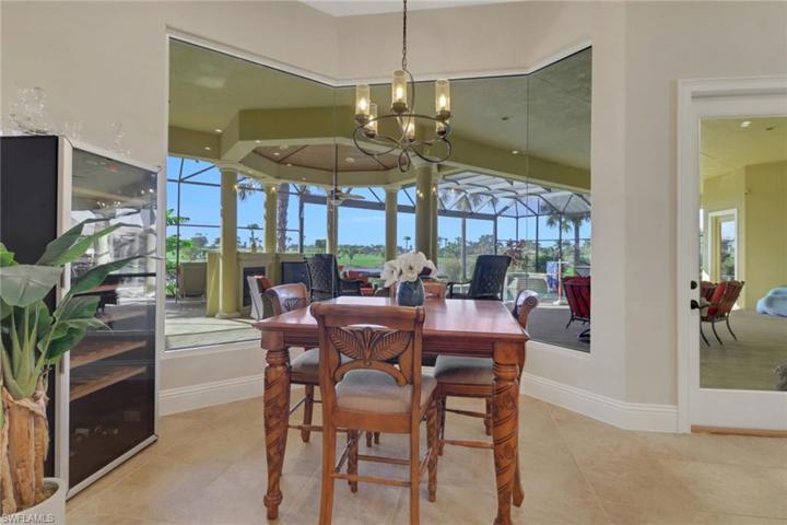 Breakfast nook with a great exterior view.