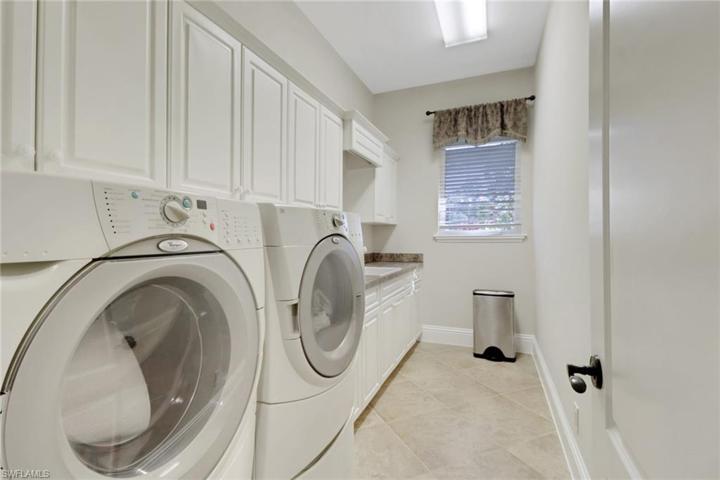 Front-load washer and dryer.