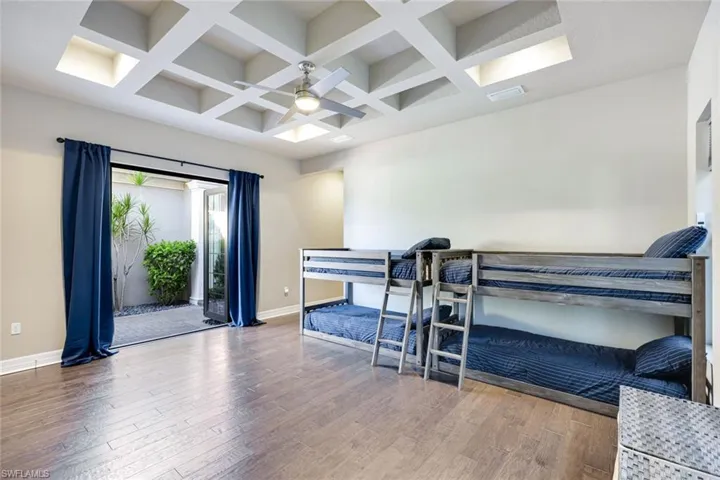 4th Bedroom or Bonus Space, Custom Ceiling and French Doors to Exterior