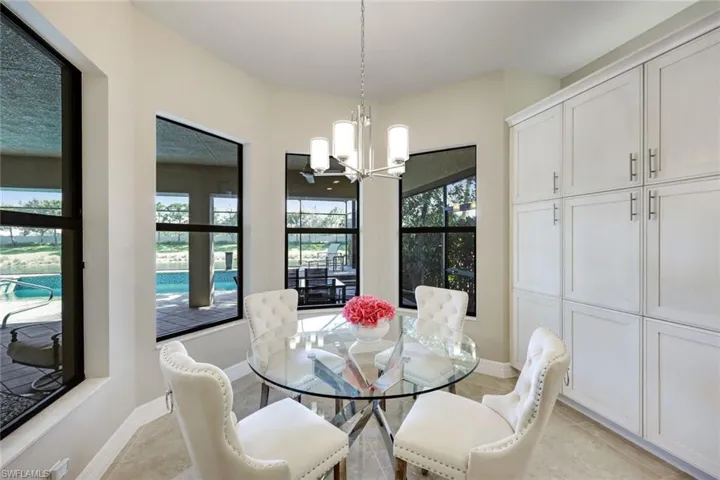 Breakfast Nook with Upgraded Extended Pantry Cabinetry Wall