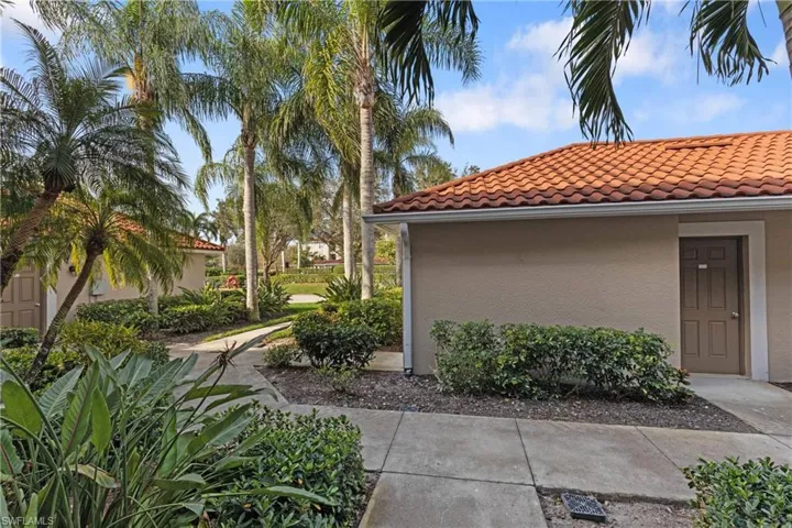 Front path leading to front door or to the detached garage