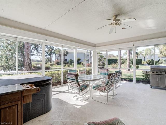 Lanai with large open area beside it