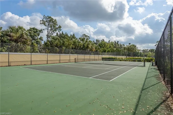 View of tennis court