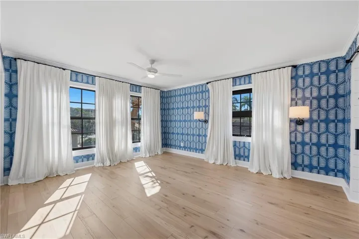 Sunny primary bedroom