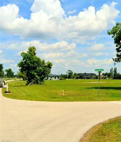 Corner view of the vacant land.