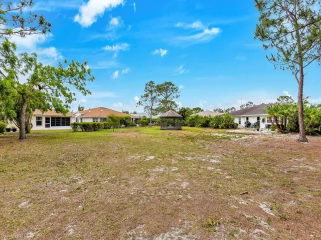 View of yard featuring a gazebo