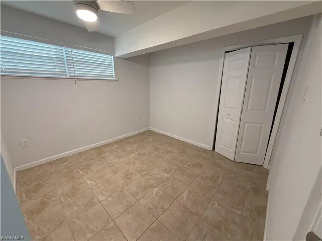 Below grade area with baseboards