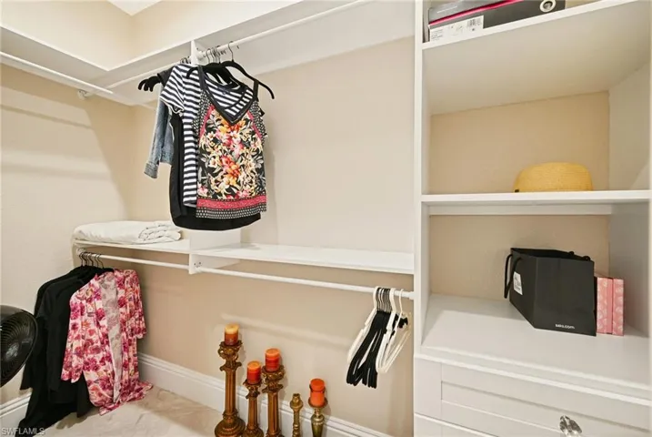 View of spacious closet