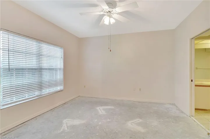 Unfurnished room with ceiling fan
