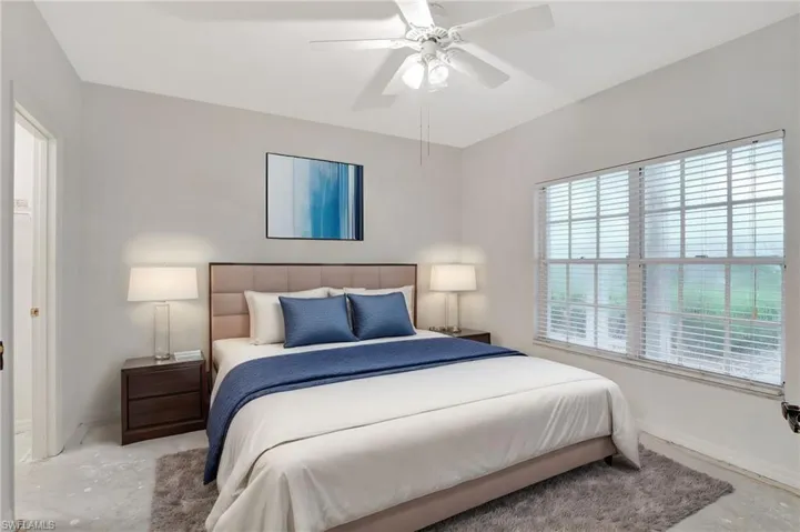 Bedroom with ceiling fan