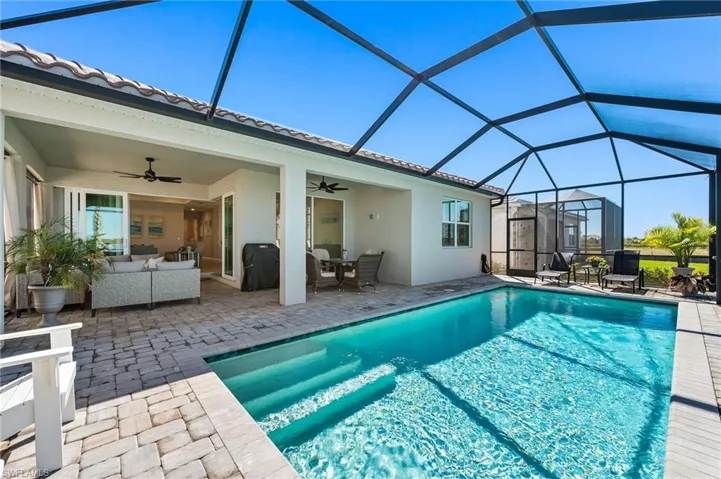 Rear of structure with pool