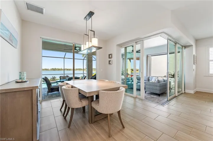 Open eating area adjacent to kitchen