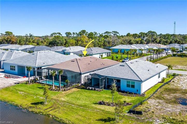 Aerial view back of home