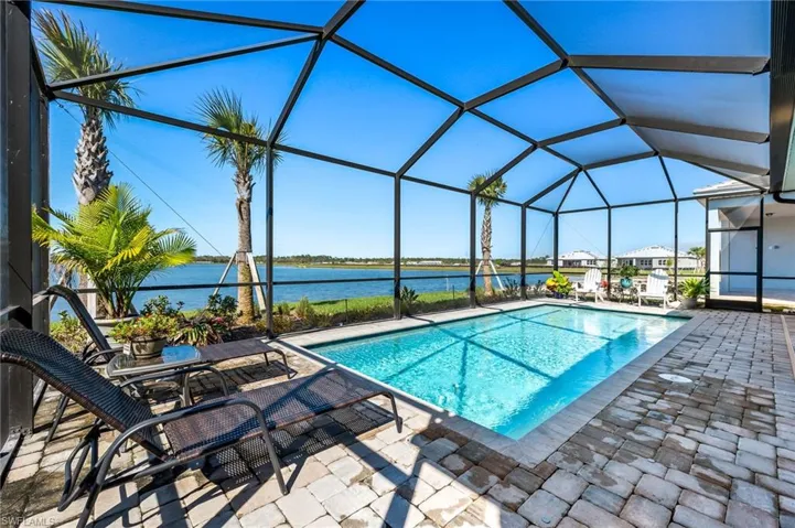 Pool with amazing views of water and preserve!