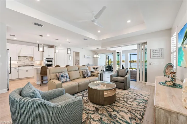 Open floor plan kitchen with great room